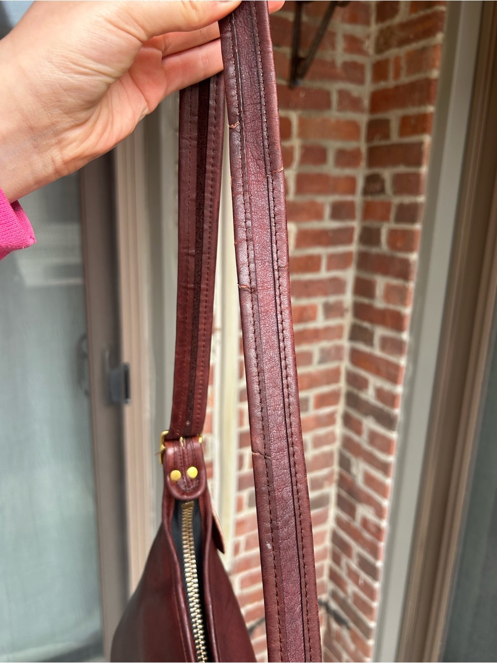 Vintage coach NYC slim duffel 9730 burgundy leather retro 80s purse y2k leather - Picture 8 of 10